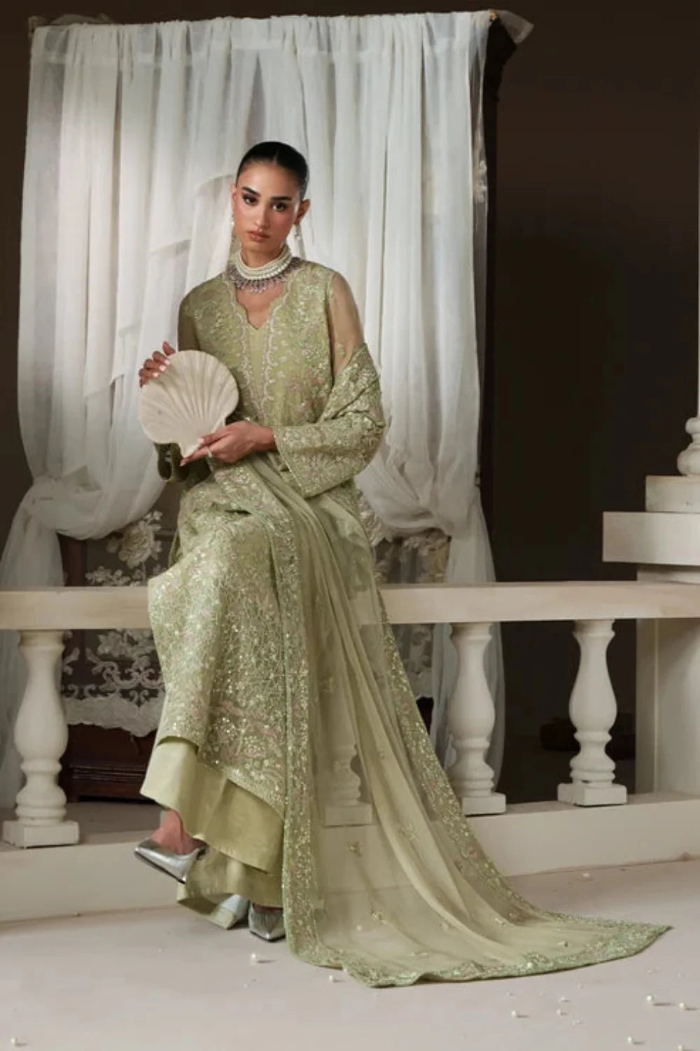 Modern Heirloom by Emaan Adeel Unstitched Embroidered Chiffon 3 Piece Suit EA26UMH Modern Belle - Festive Collection