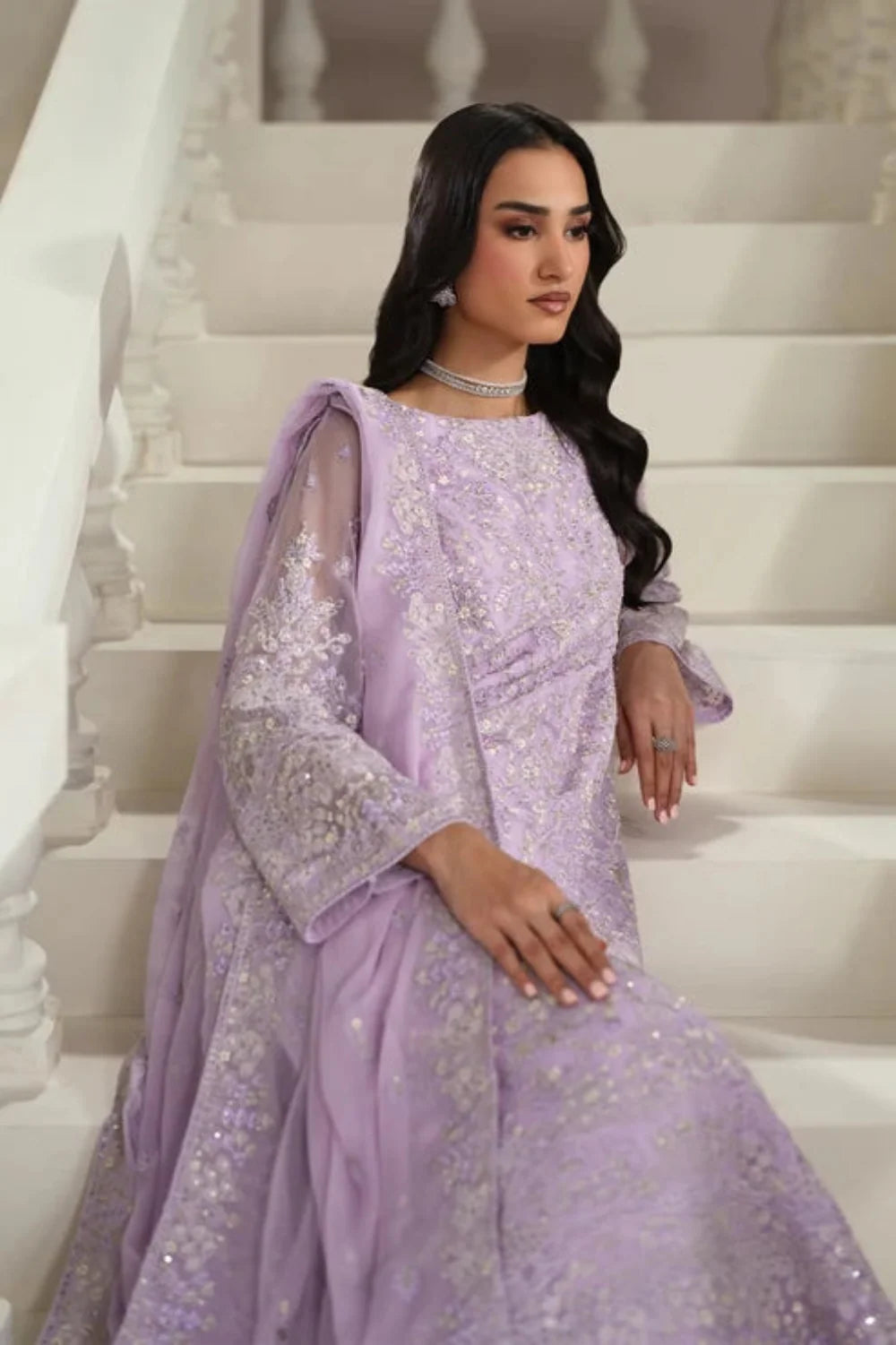 Modern Heirloom by Emaan Adeel Unstitched Embroidered Chiffon 3 Piece Suit EA26UMH Emmeline - Festive Collection