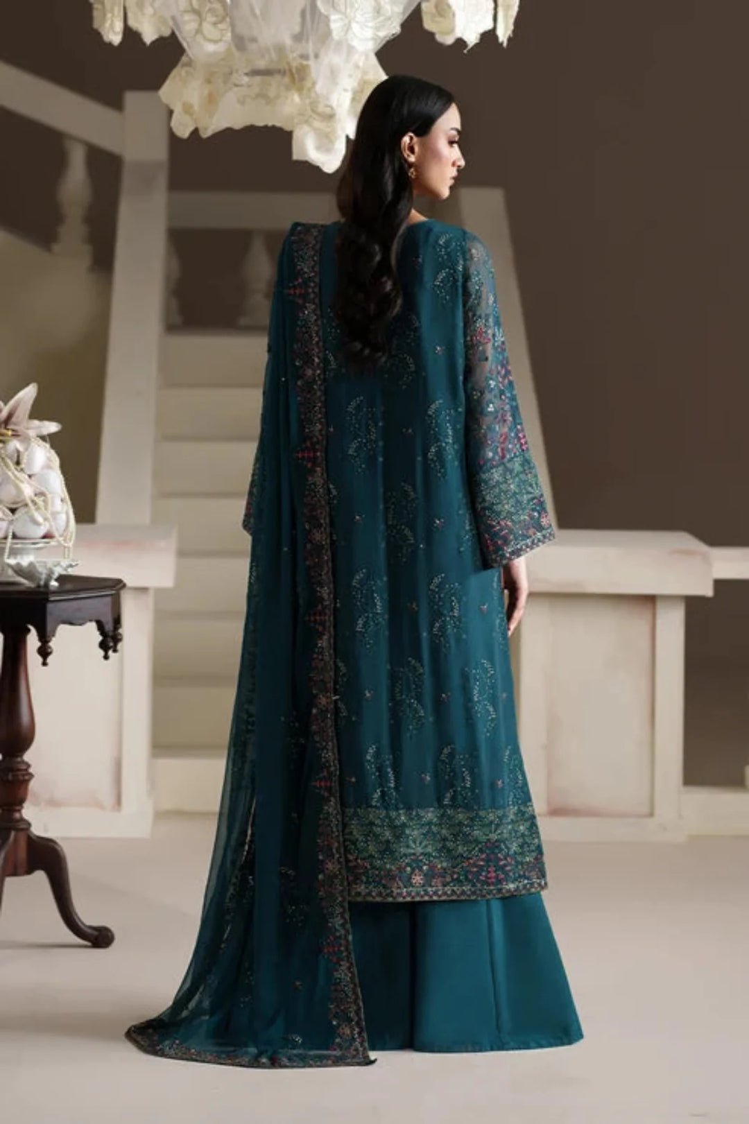 Modern Heirloom by Emaan Adeel Unstitched Embroidered Chiffon 3 Piece Suit EA26UMH Antique Charm - Festive Collection