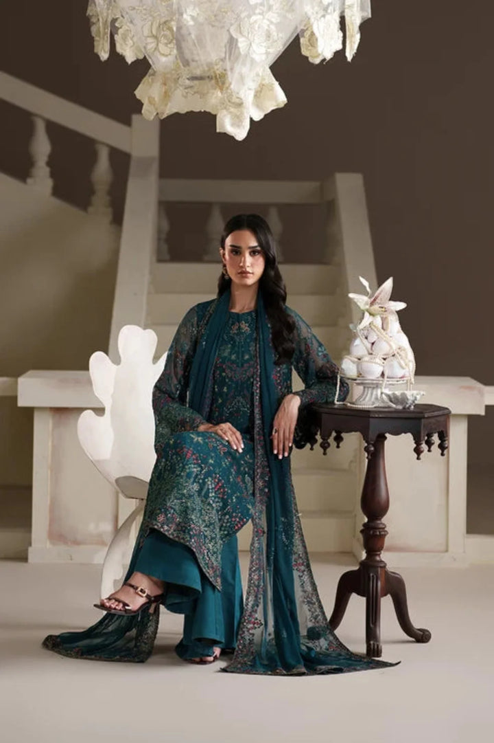 Modern Heirloom by Emaan Adeel Unstitched Embroidered Chiffon 3 Piece Suit EA26UMH Antique Charm - Festive Collection