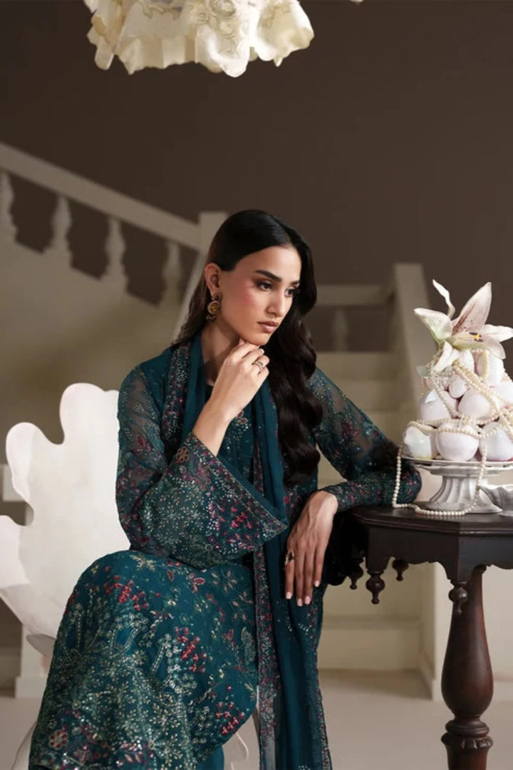 Modern Heirloom by Emaan Adeel Unstitched Embroidered Chiffon 3 Piece Suit EA26UMH Antique Charm - Festive Collection