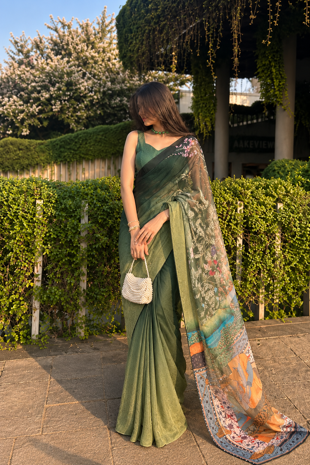 Imran Aftab RTW Printed Chiffon Saree IASC 06 - Festive Collection