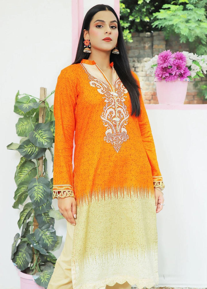 73 Degree  Pret Embroidered Lawn Kurti A-950 Sunburst