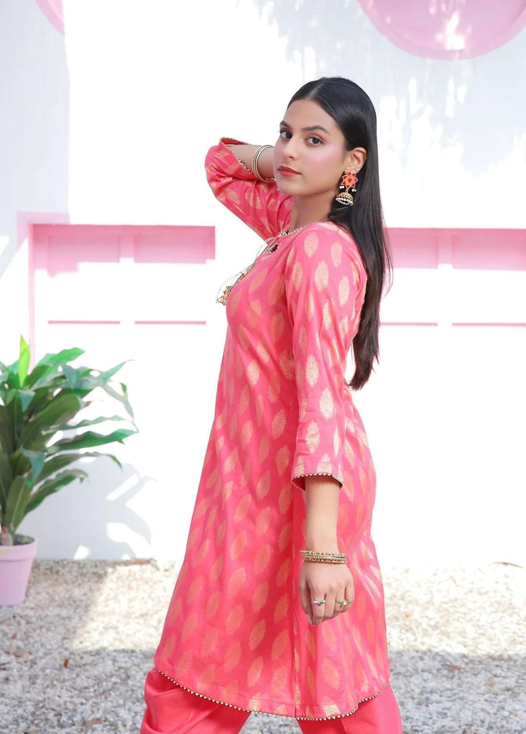 73 Degree  Pret Casual Cotton 2 Piece Suit A-961 Mushq