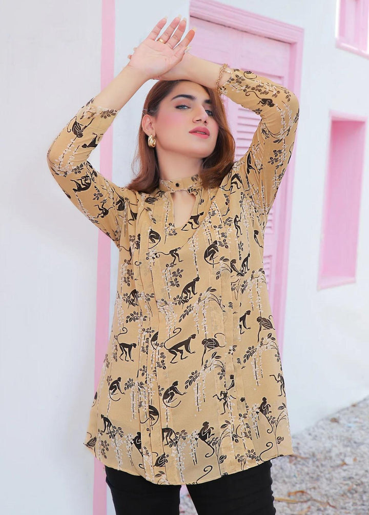 73 Degree  Pret Printed Georgette Top A-964 Evo