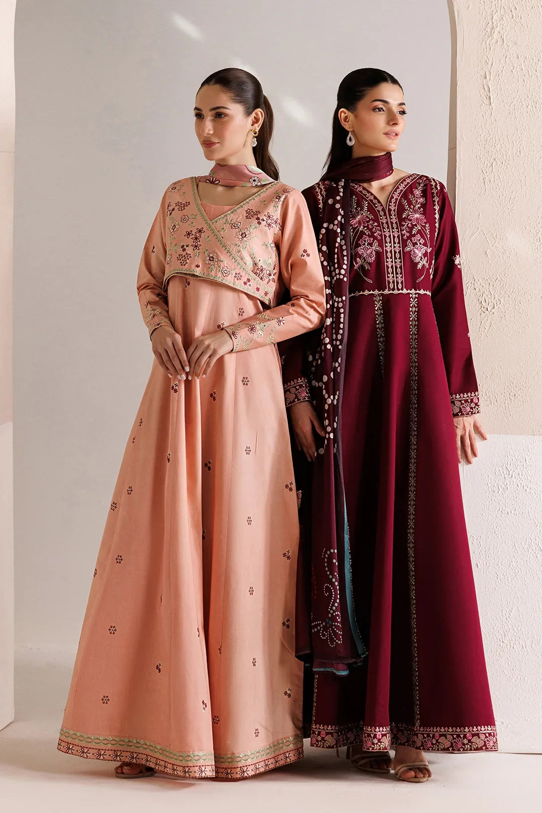Mistfall by Panache Apparel RTW Embroidered Cotton 3 Piece Suit virelle Eid Collection