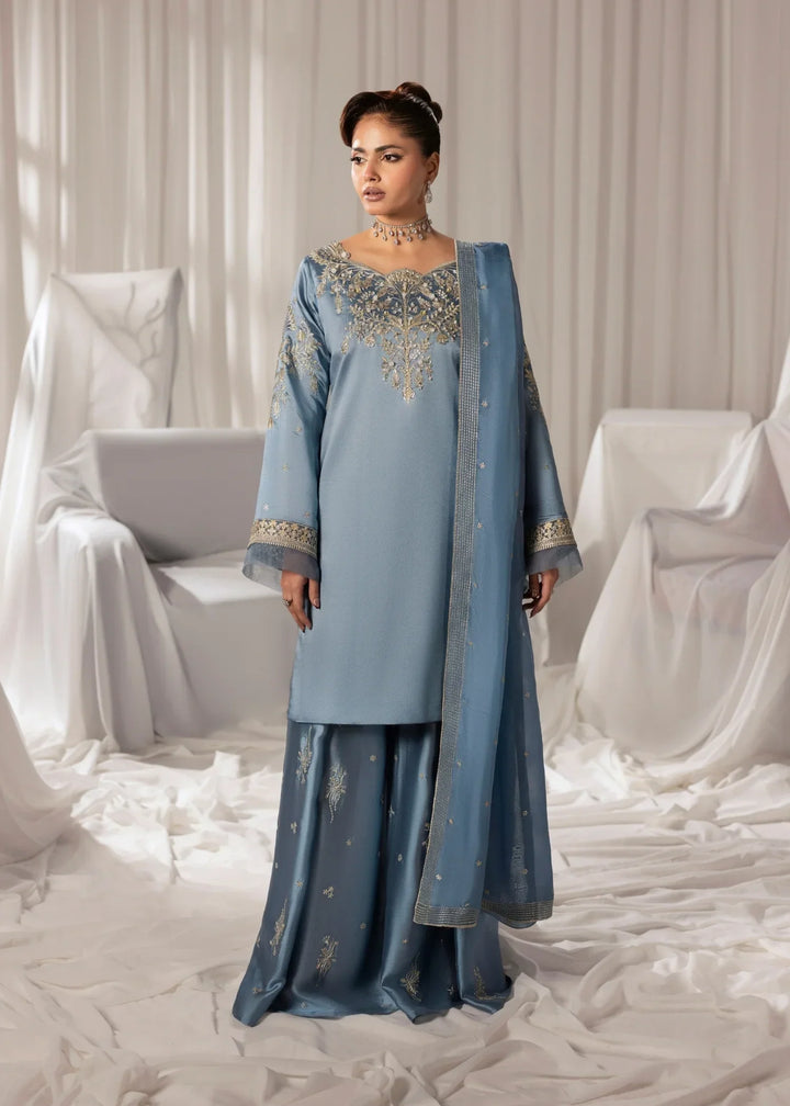 Celeste by Jamni RTW Embroidered  Sheesha Silk 3 Piece Suit RAINDROP Festive Collection