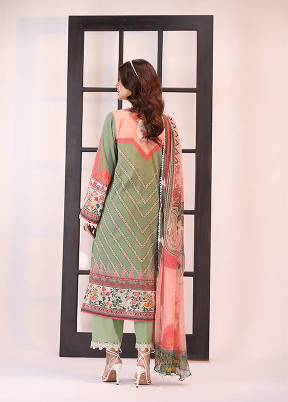 La Elise Women Unstitched Embroidered Lawn 3 Piece Suit 0001208 Vera - Casual Collection