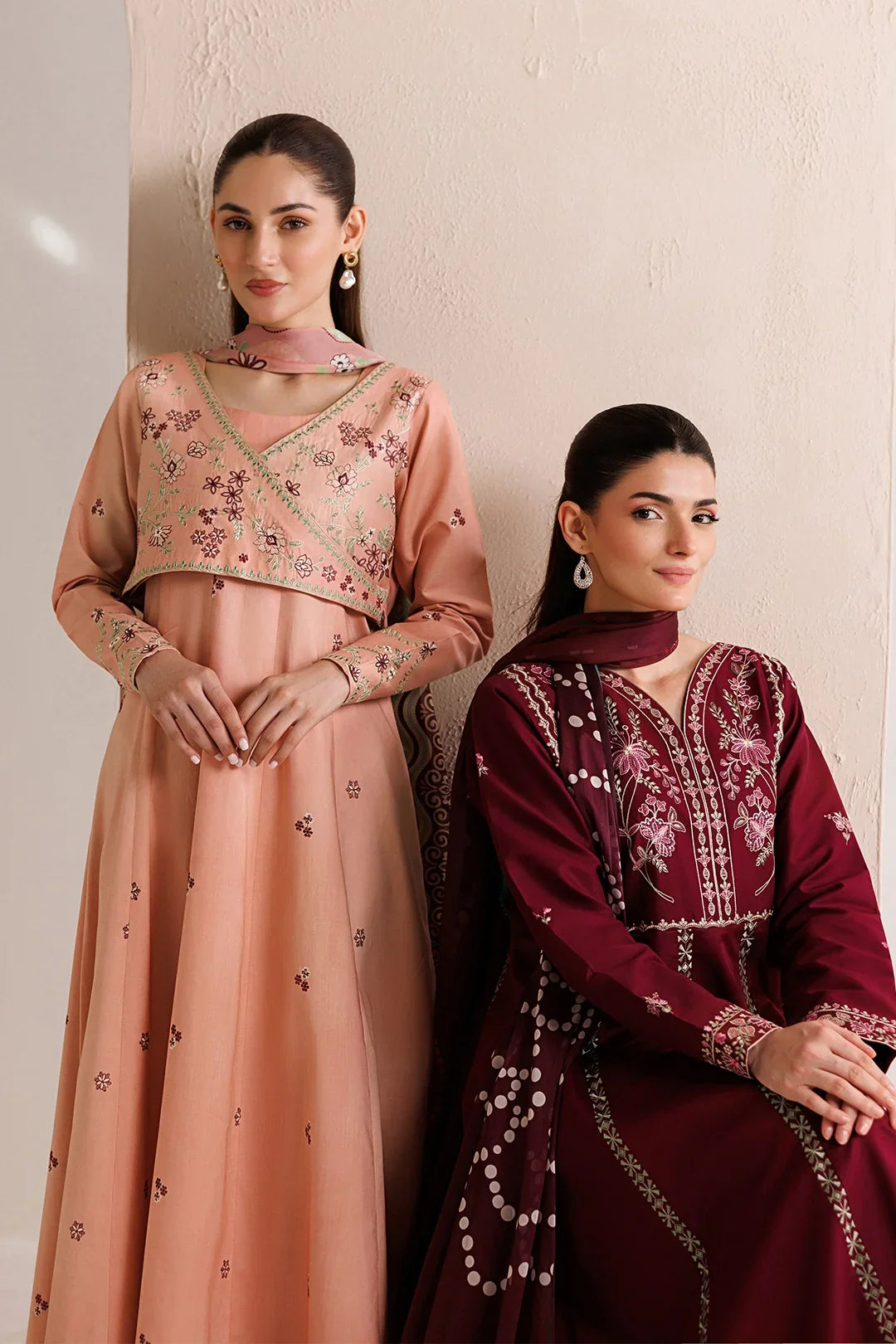 Mistfall by Panache Apparel RTW Embroidered Cotton 3 Piece Suit virelle Eid Collection
