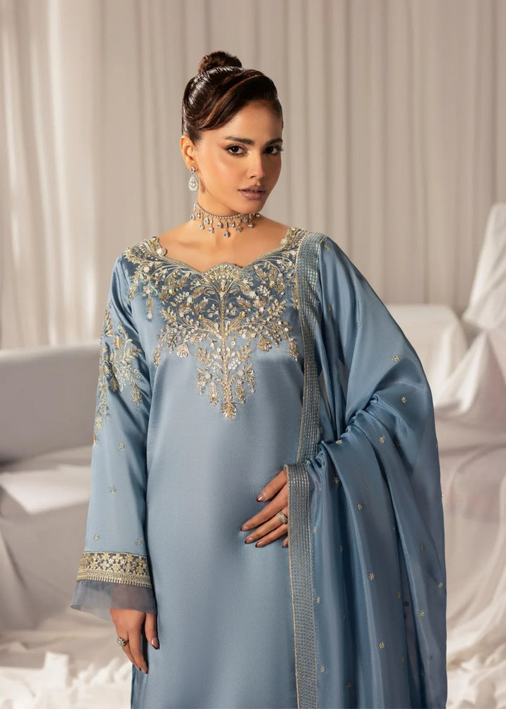 Celeste by Jamni RTW Embroidered  Sheesha Silk 3 Piece Suit RAINDROP Festive Collection