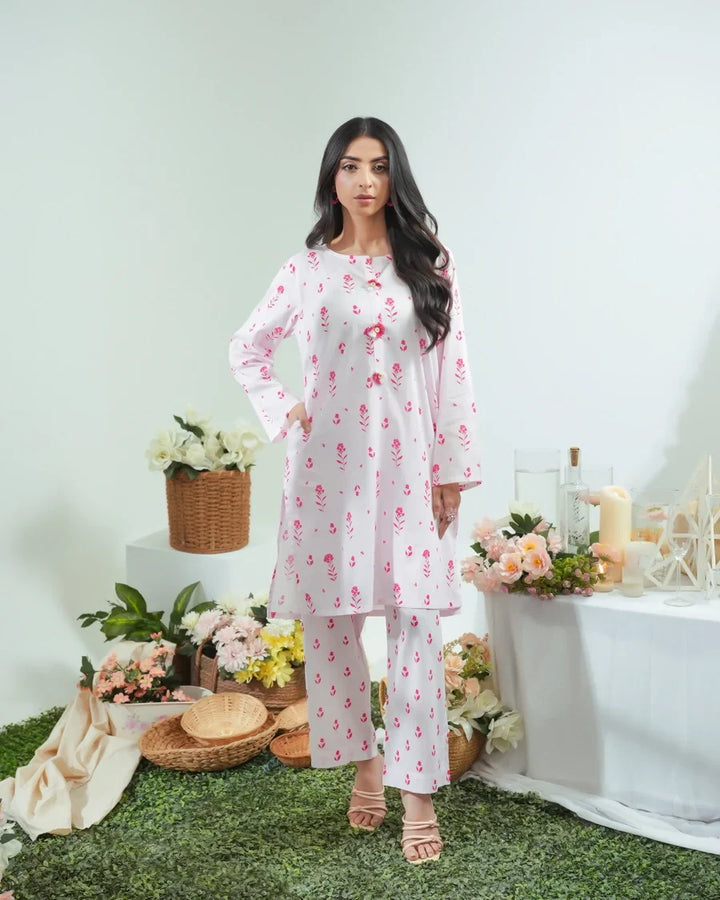 Dhaga Women Pret Printed 2 Piece Lawn Matching Separate FW24DSP0049 - Summer Collection
