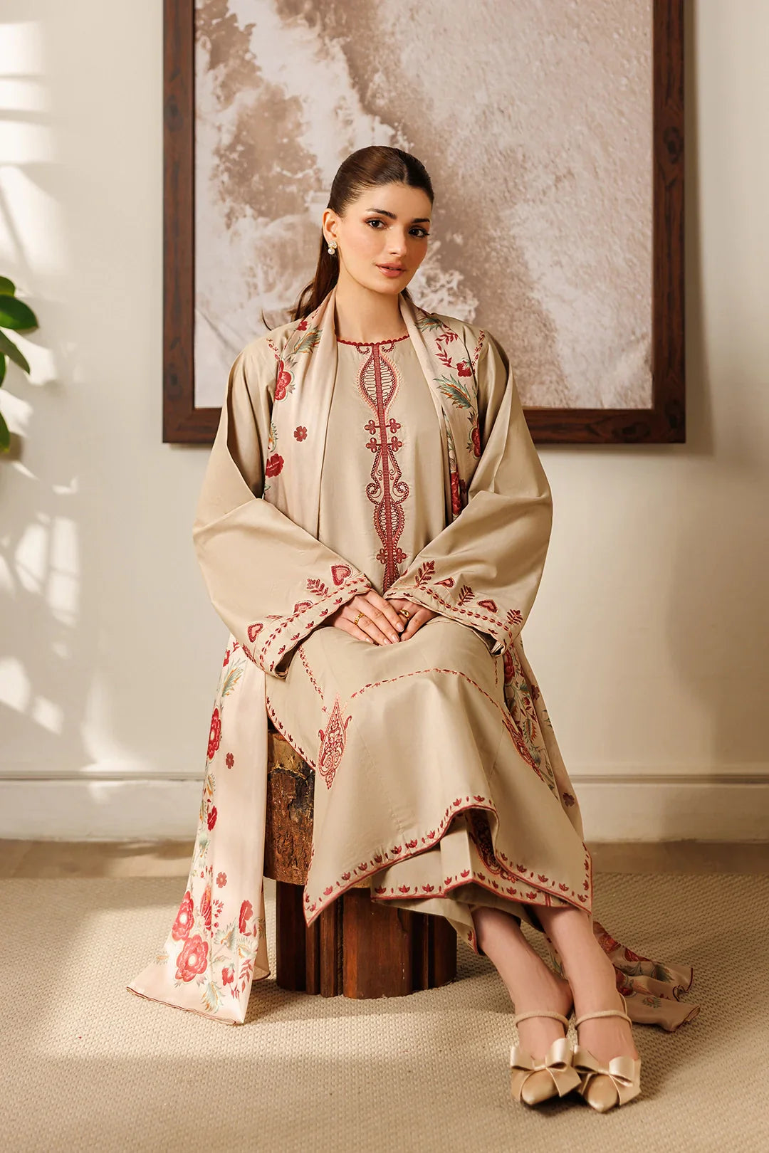 Winter Solstice by Panache Women RTW Embroidered Cotton 3 Piece Anna - Casual Collection