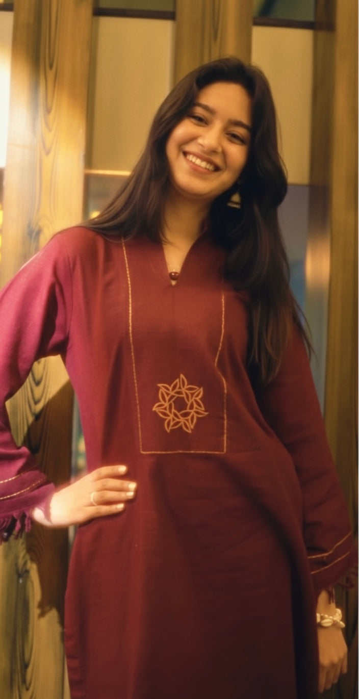 Syah Women RTW Embroidered Khaddar 2 Piece Suit Zareen - Casual Collection