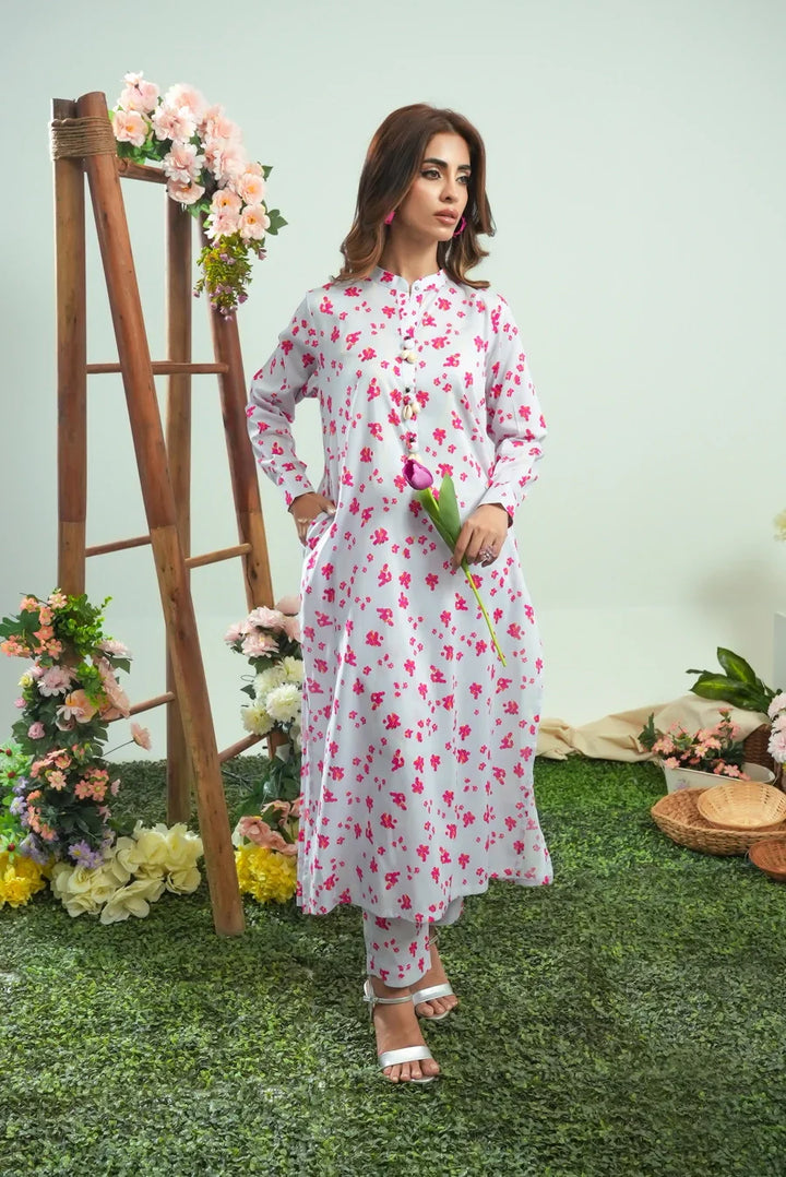 Dhaga Women Pret Printed 2 Piece Lawn Matching Separate FW24DSP0041 - Summer Collection