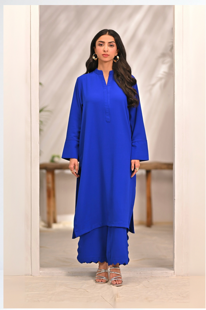 Dhaga Women Pret Solids 2 Piece Premium textured crepe Fabric Remy SS25DSD404 - Summer Collection