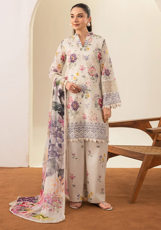 Solace by Meerak RTW Embroidered Lawn 3 Piece Suit DL-01 - Casual Collection