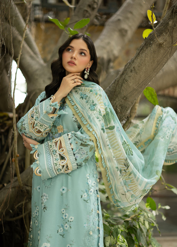 Signature by Elaf Unstitched Embroidered Lawn 3 Piece Suit EL26USLE Zaria ESG-6B - Eid Collection