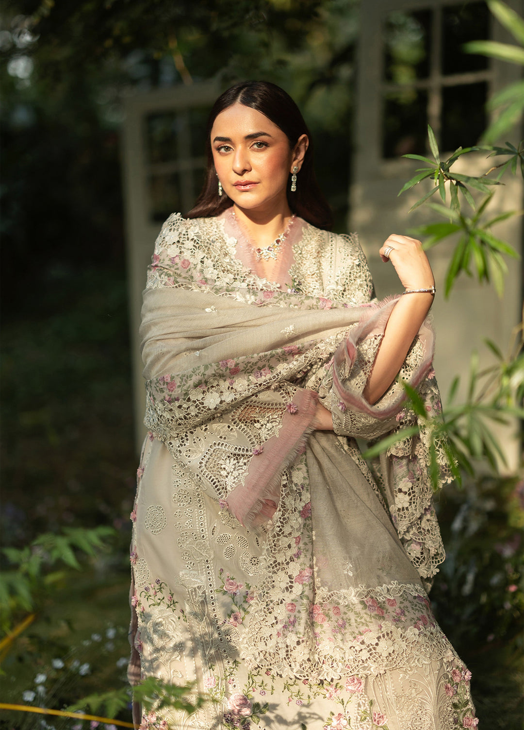 Elaf Premium Unstitched Embroidered Lawn 3 Piece Suit EL26ULF All Magical ELQ-1A - Festive Collection