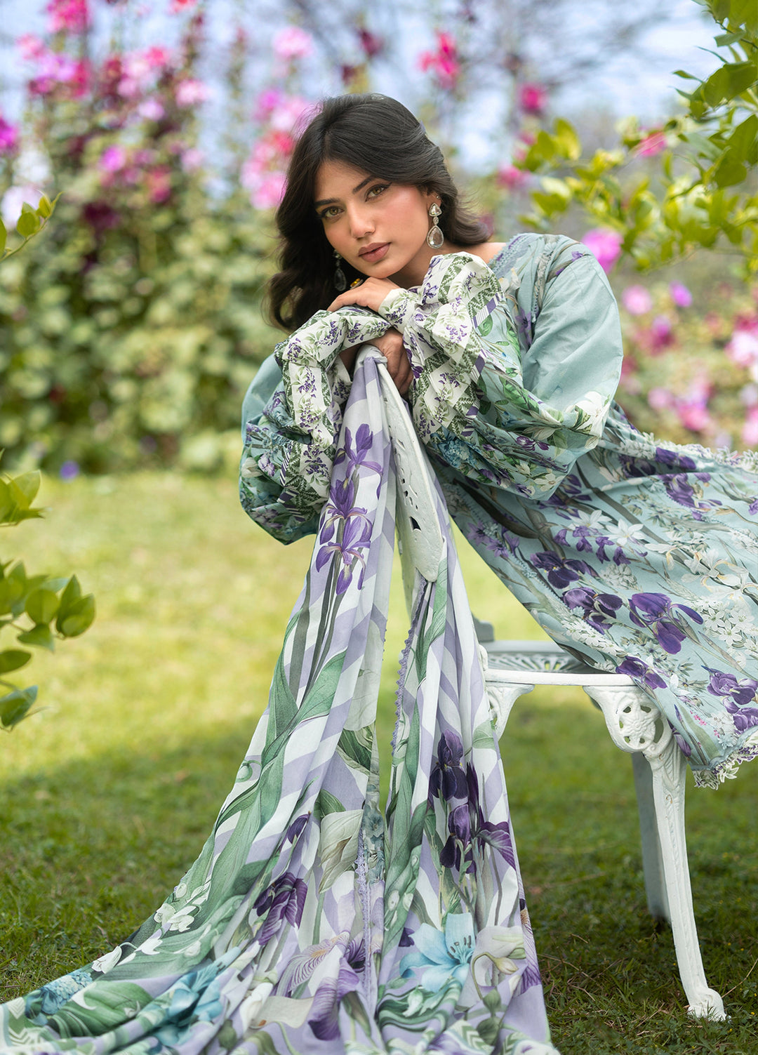 Bridgerton by Elaf Unstitched Printed Lawn 3 Piece Suit EL26ULB EPB-2B - Summer Collection