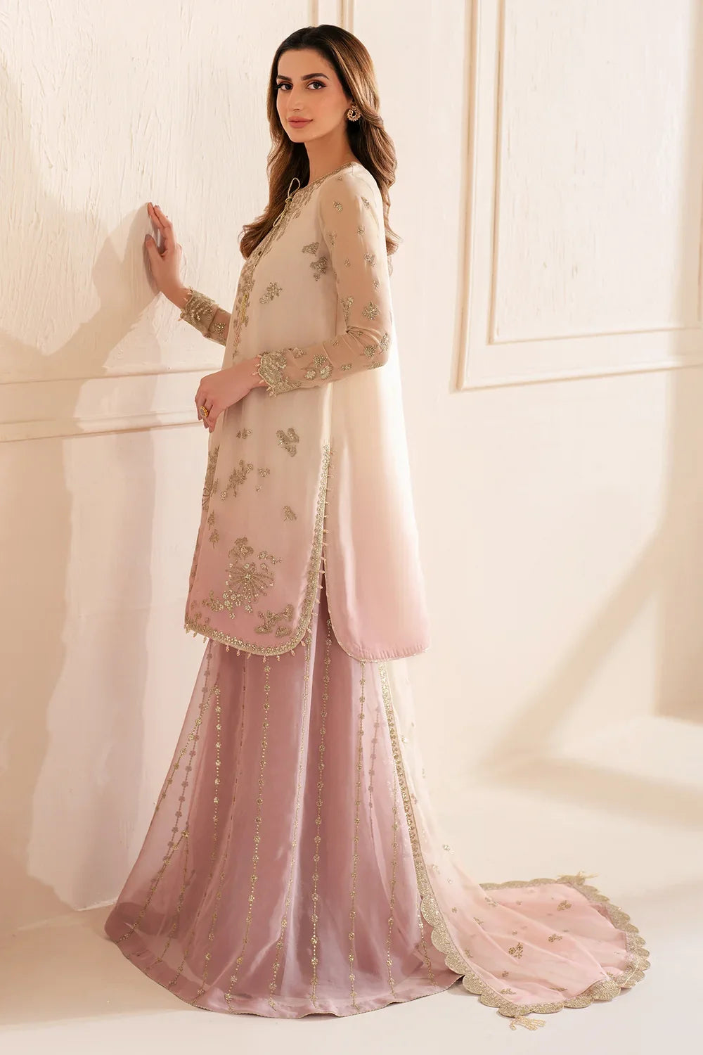 Jazmin Unstitched Chiffon Embroidered Suits 3 Piece JZ25CF JZ-UC-D3067 - Festive Collection