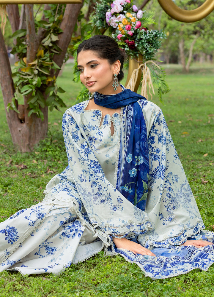 Bridgerton by Elaf Unstitched Printed Lawn 3 Piece Suit EL26ULB EPB-7B - Summer Collection