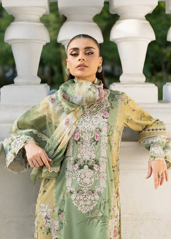 Signature by Elaf Unstitched Embroidered Lawn 3 Piece Suit EL26USLE Elara ESG-1A - Eid Collection