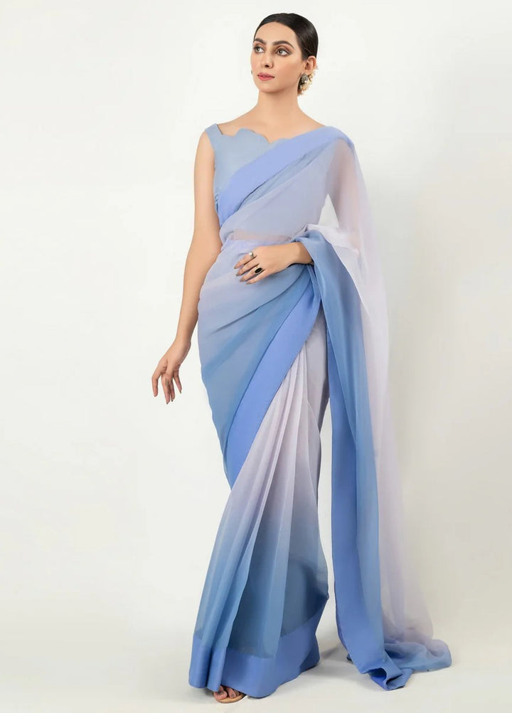 Imran Aftab RTW Printed Chiffon Saree Suit IASC 16 - Festive Collection