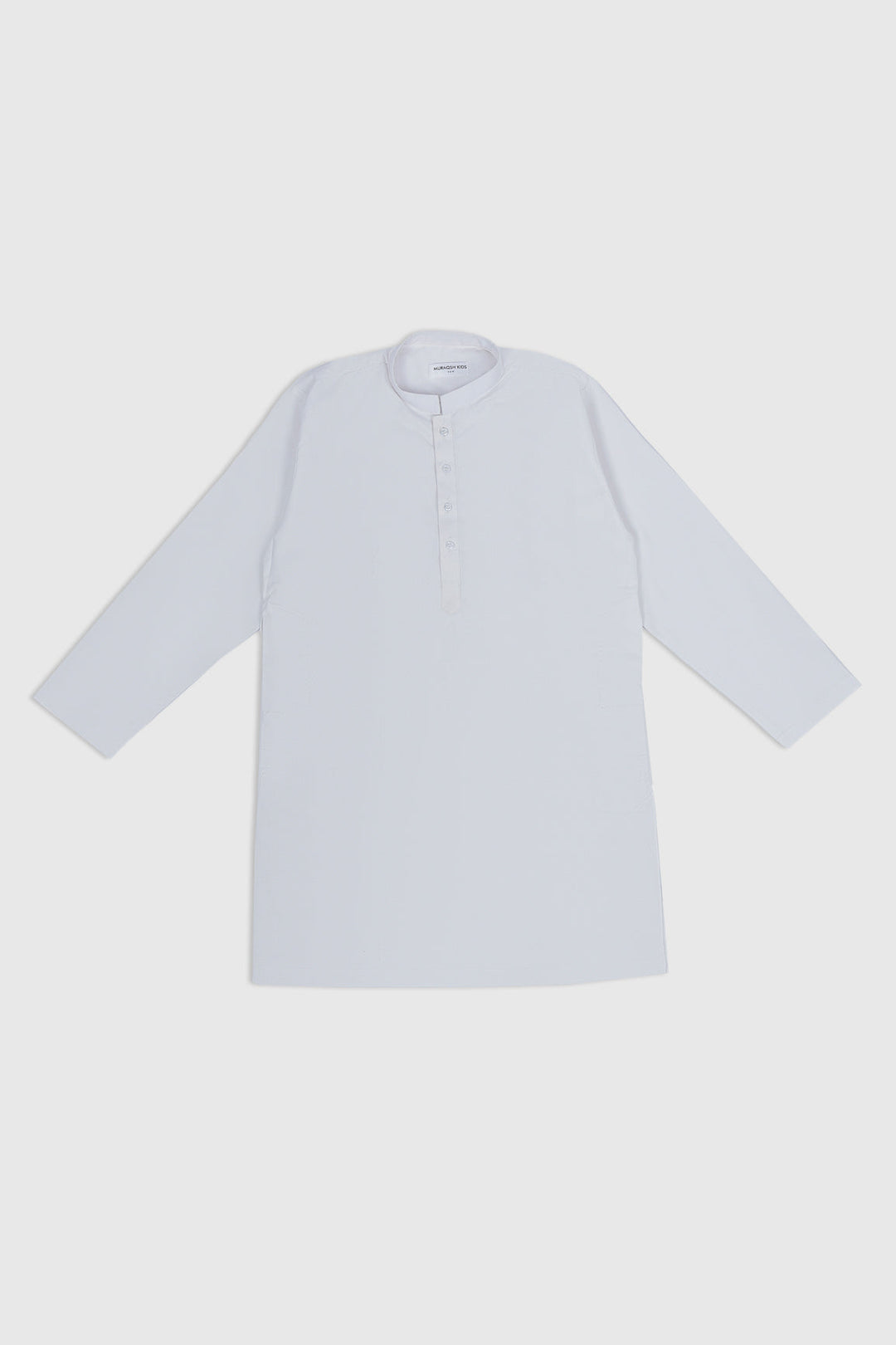 Muraqsh Ready To Wear Solids Cotton Boys Off White Blended Kurta Trouser MUR-OWK - Summer Collection