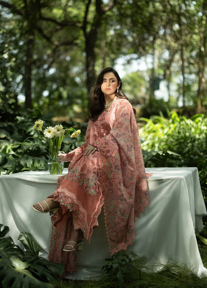 Elaf Premium Unstitched Embroidered Lawn 3 Piece Suit EL26ULF Endless Love ELQ-5A - Festive Collection