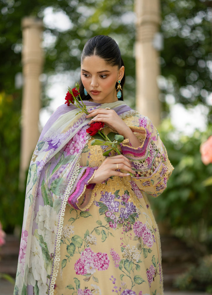 Signature by Elaf Unstitched Embroidered Lawn 3 Piece Suit EL26USLE Stella ESG-7A - Eid Collection