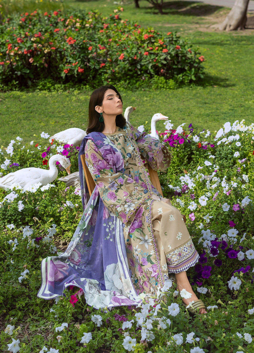 Bridgerton by Elaf Unstitched Printed Lawn 3 Piece Suit EL26ULB EPB-4A - Summer Collection