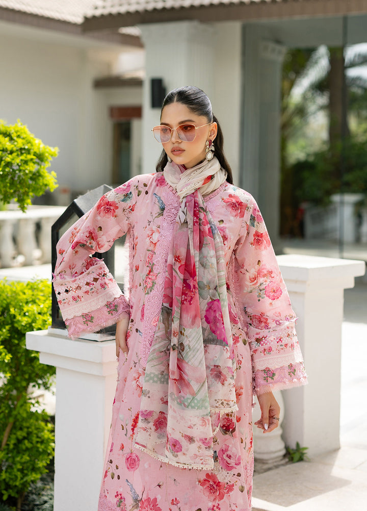 Signature by Elaf Unstitched Embroidered Lawn 3 Piece Suit EL26USLE Mira ESG-4B - Eid Collection