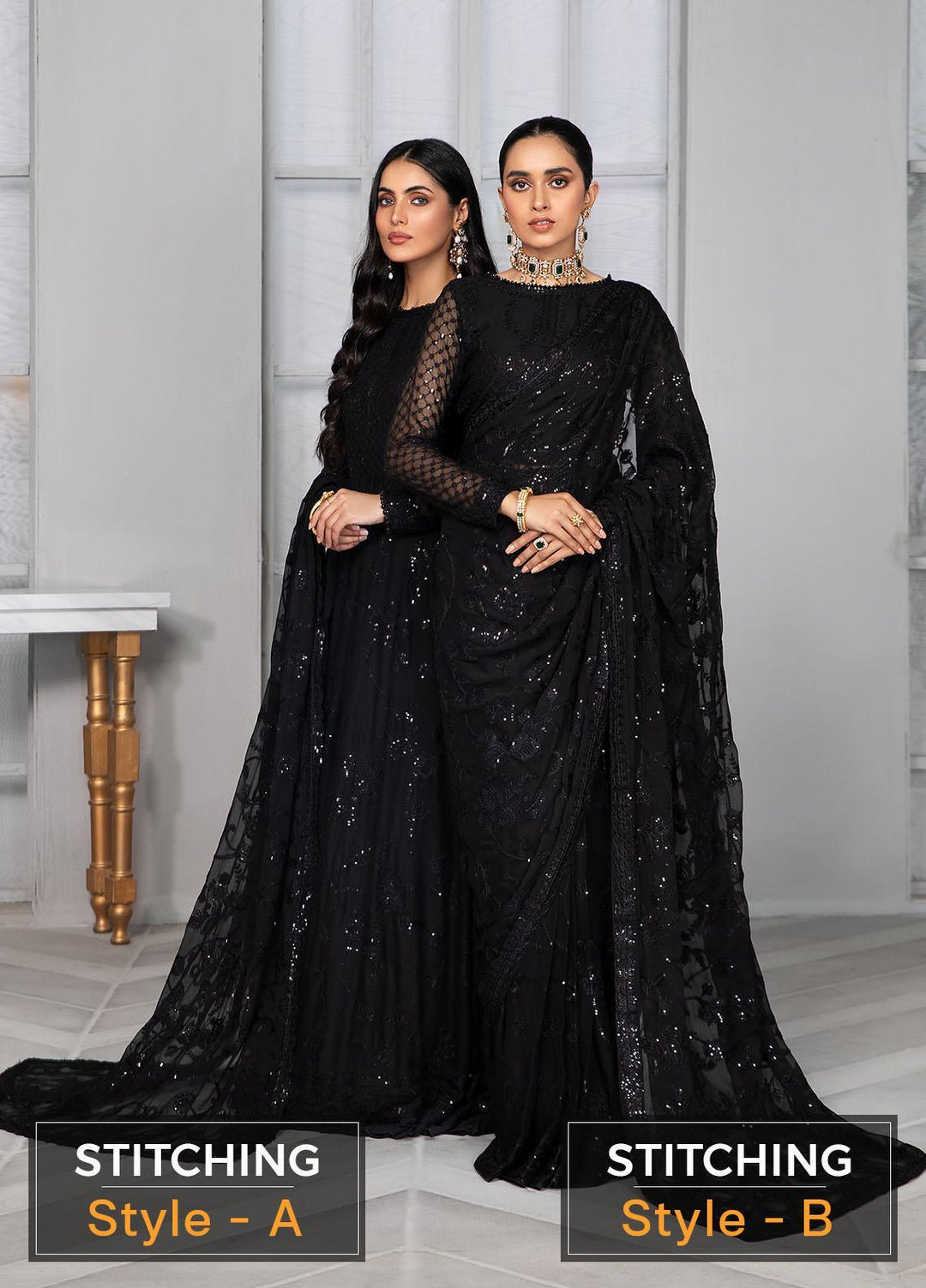 Bahaar by Zarif Embroidered  Suits Unstitched 3 Piece ZR25UF ZB 02 OMROSE - Luxury Collection