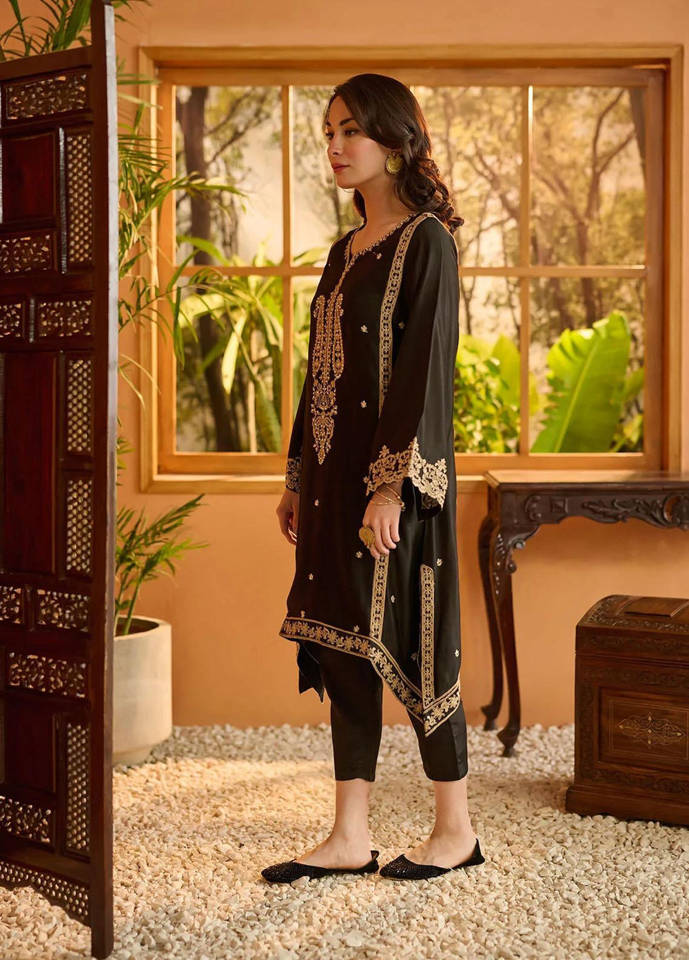 Dhanak Pret   Kurta DA-1615 BLACK