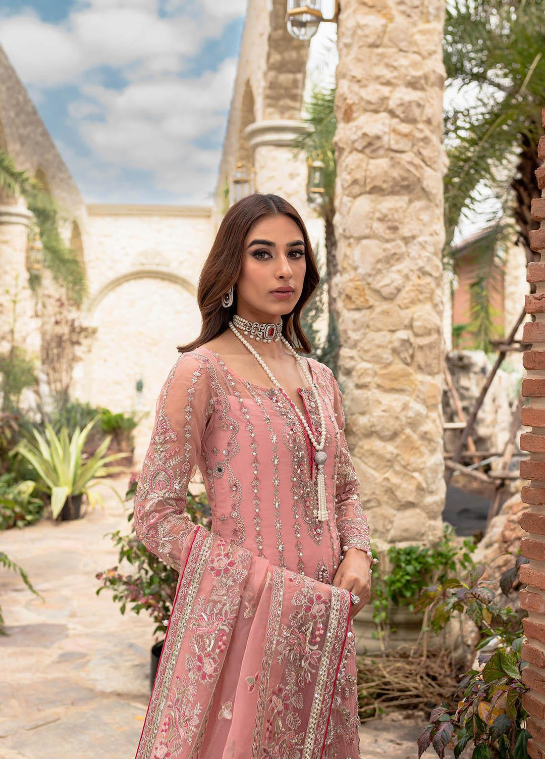 Gulaal Luxury Embroidered Organza 3 Piece Dress GL22LP-1 01 Aethira