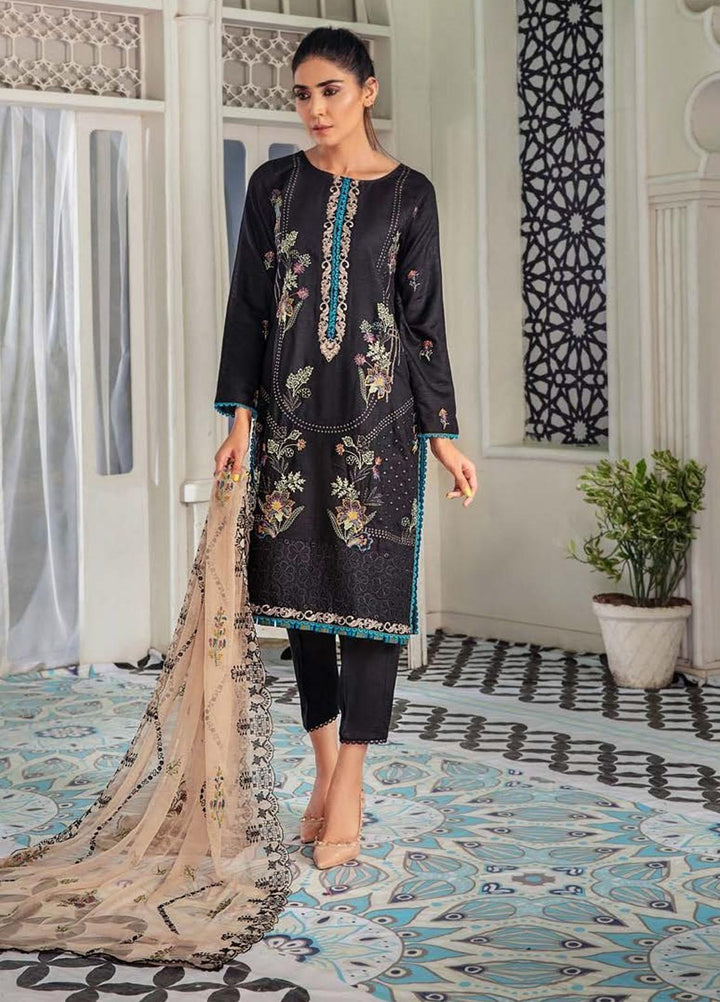 Noir By Humdum Embroidered Linen Suits Unstitched 3 Piece HD22N D-03 - Winter Collection