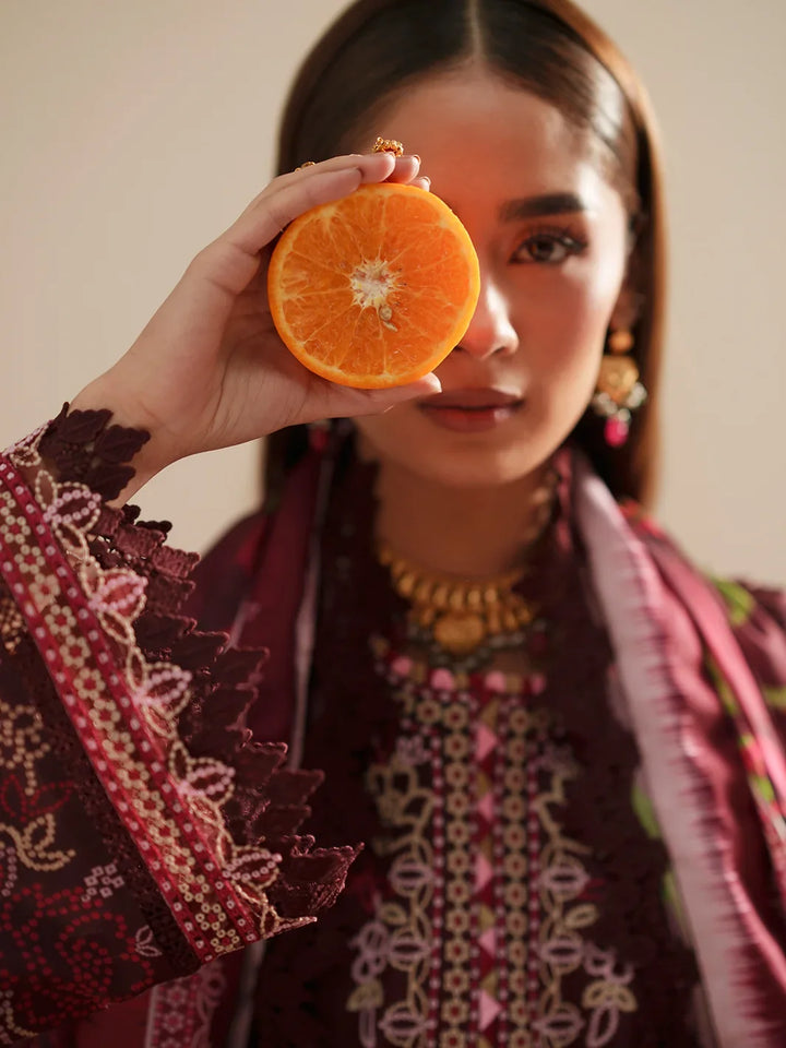 JoJo by Bin Ilyas Unstitched Embroidered Lawn 3 Piece Suit BI26UJJ D-81B - Summer Collection