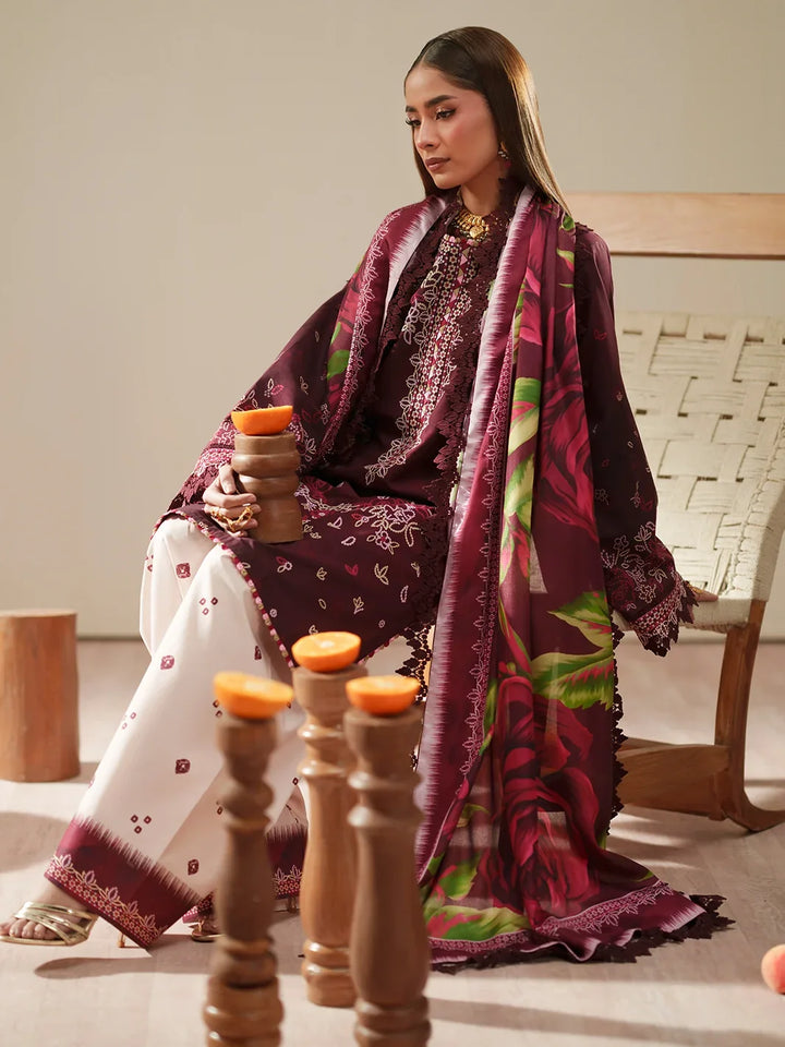 JoJo by Bin Ilyas Unstitched Embroidered Lawn 3 Piece Suit BI26UJJ D-81B - Summer Collection