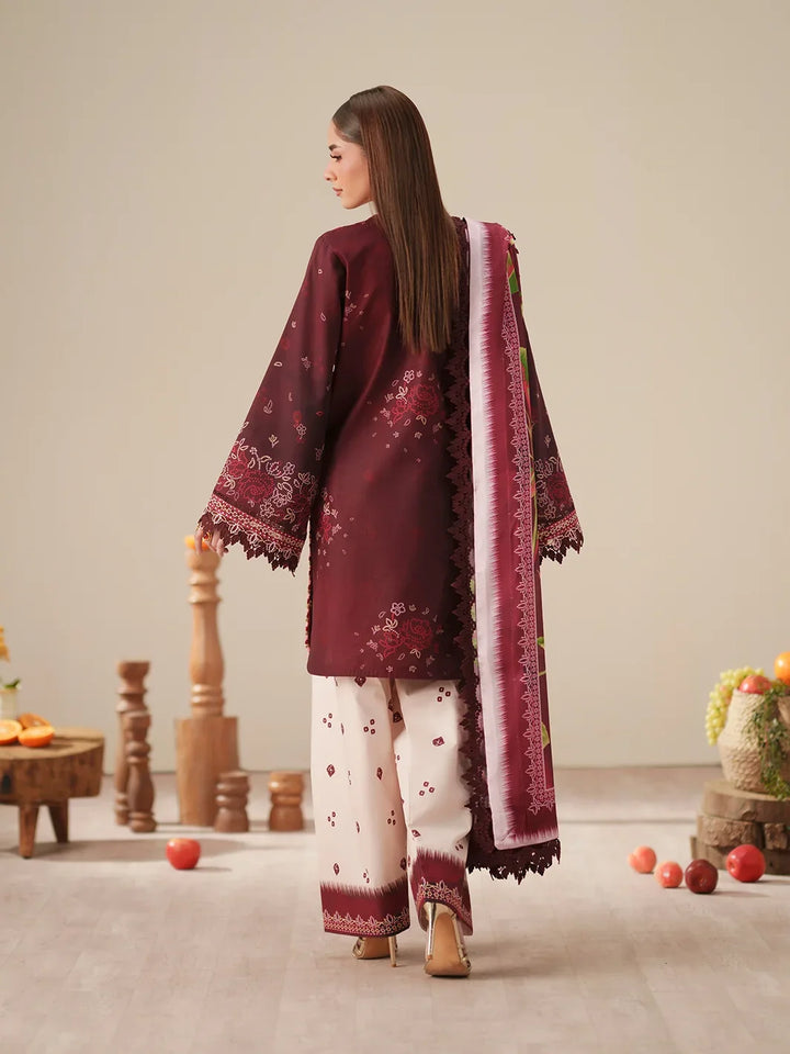 JoJo by Bin Ilyas Unstitched Embroidered Lawn 3 Piece Suit BI26UJJ D-81B - Summer Collection