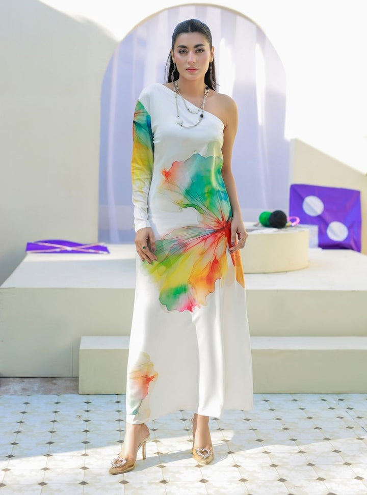 Printnation by Anayra Amal RTW Printed Poly Raw Silk 1 Piece Mono Pop - Casual Collection