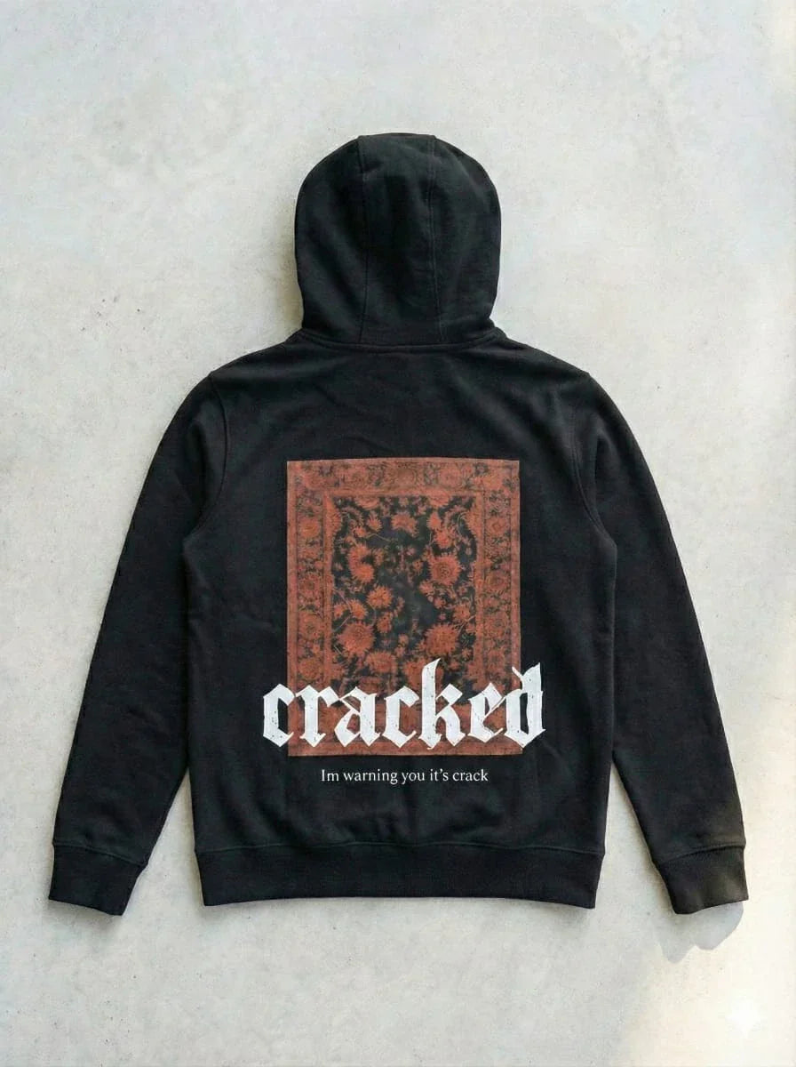 Urban Cut Unisex RTW Printed Fleece 1 Piece Suit Cracked Art Hoodie Casual Collection