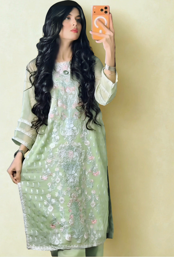 Urban Cut RTW Embroidered Chiffon Co-Ord Sets Suit C-29 - Casual Collection