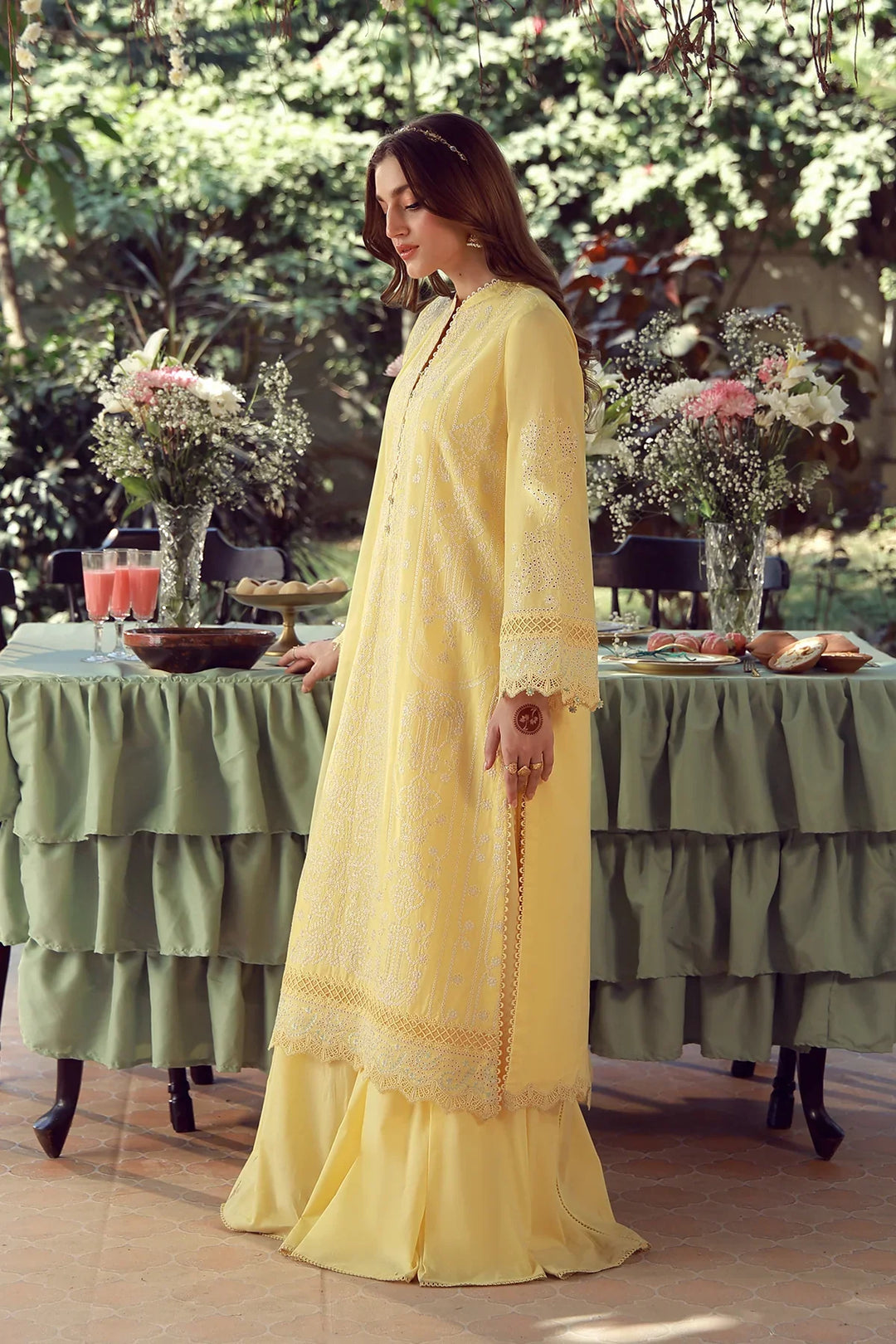 Sahar Unstitched Chikankari Lawn Butterlicious 3 Piece Suit CK-26-V2-10 - Summer Collection