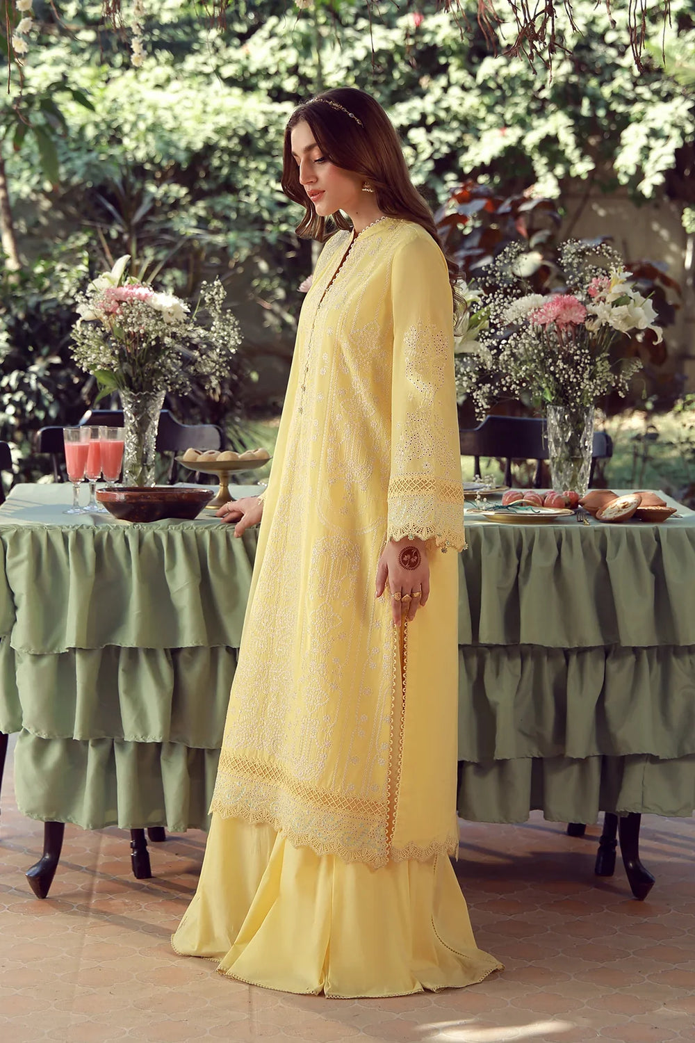Sahar Unstitched Chikankari Lawn Butterlicious 3 Piece Suit CK-26-V2-10 - Summer Collection