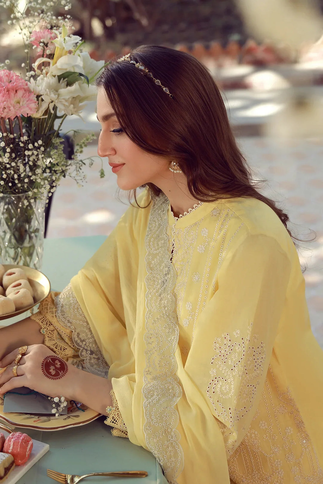 Sahar Unstitched Chikankari Lawn Butterlicious 3 Piece Suit CK-26-V2-10 - Summer Collection