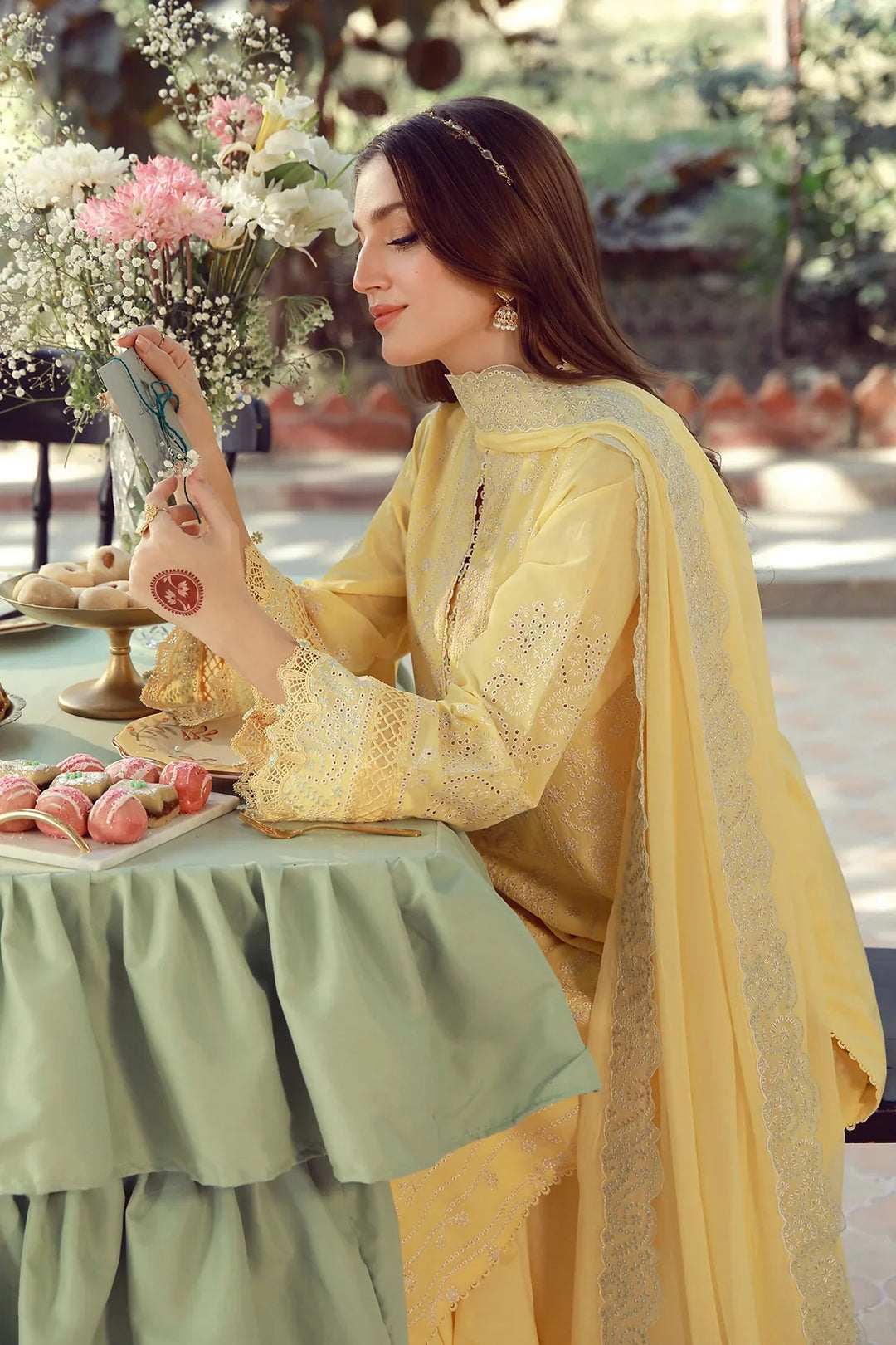 Sahar Unstitched Chikankari Lawn Butterlicious 3 Piece Suit CK-26-V2-10 - Summer Collection