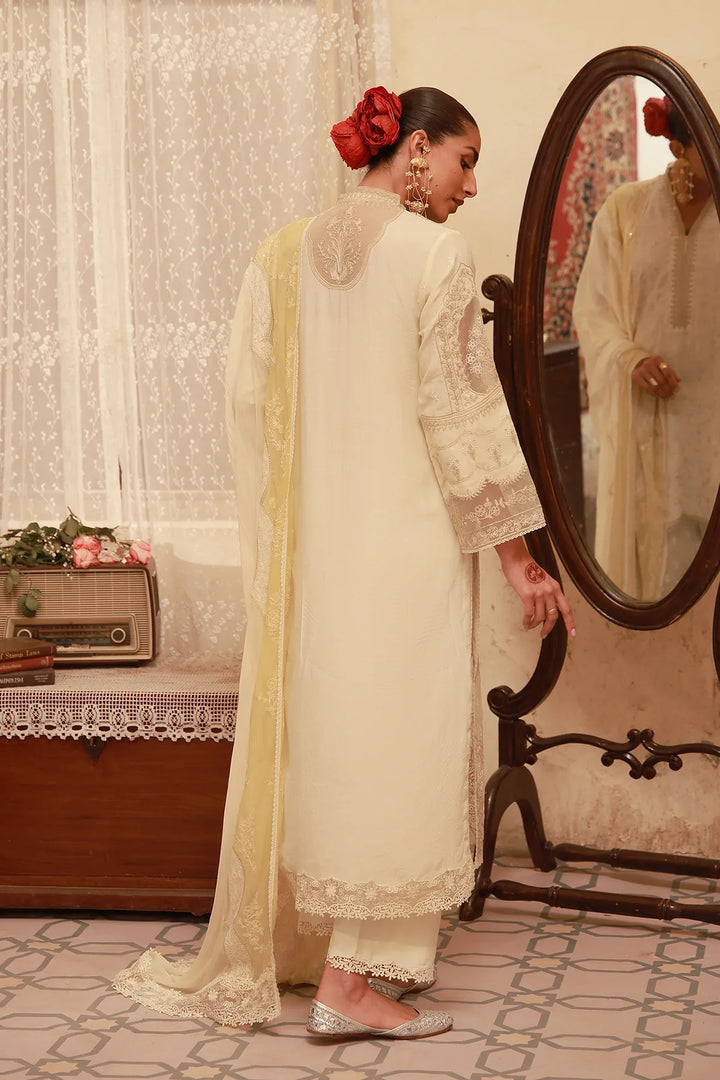 Sahar Unstitched Embroidered Raw Silk Sunlit Serai 3 Piece Suit SS1-26-FE-07 - Summer Collection