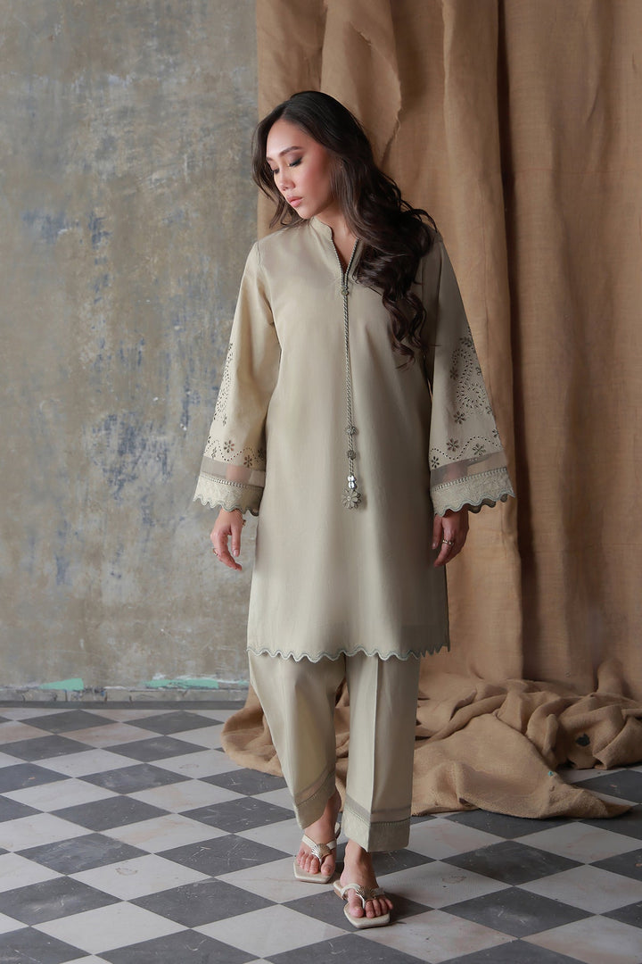 Neutral Edit by Sahar RTW Embroidered Cambric 2 Piece Suit Desert Muse Casual Collection