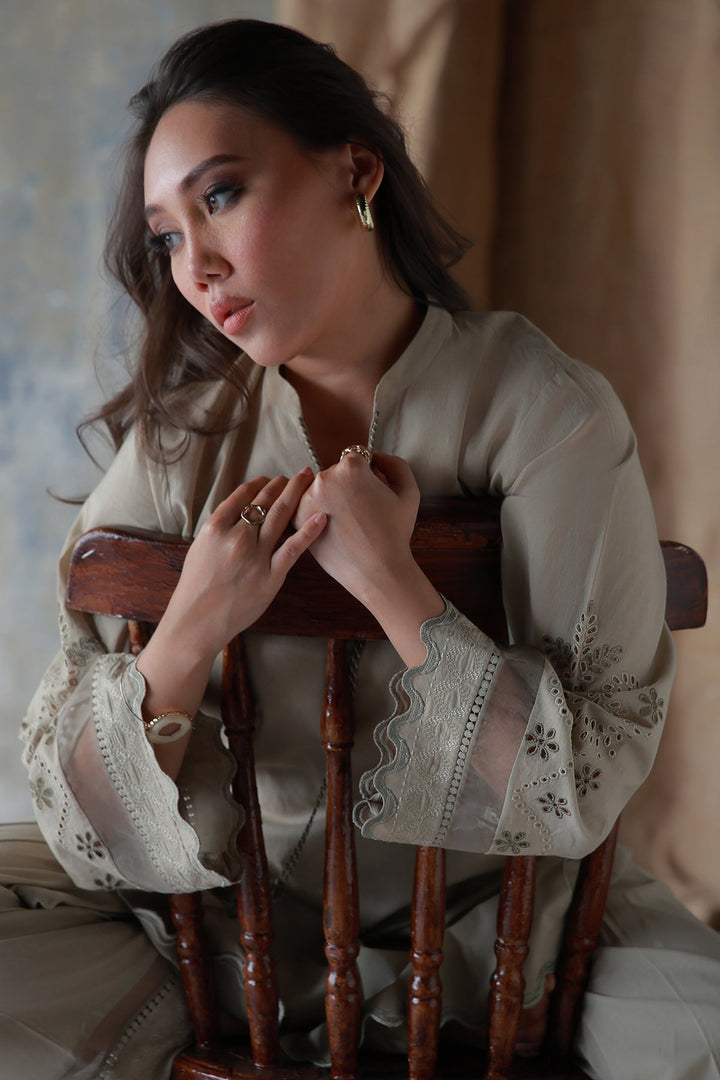 Neutral Edit by Sahar RTW Embroidered Cambric 2 Piece Suit Desert Muse Casual Collection