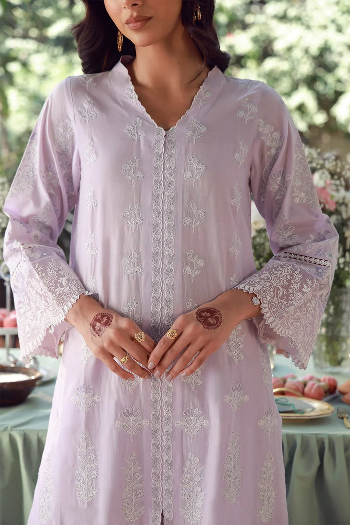 Sahar Unstitched Chikankari Lawn Lilac Twilight 3 Piece Suit CK-26-V2-08 - Summer Collection